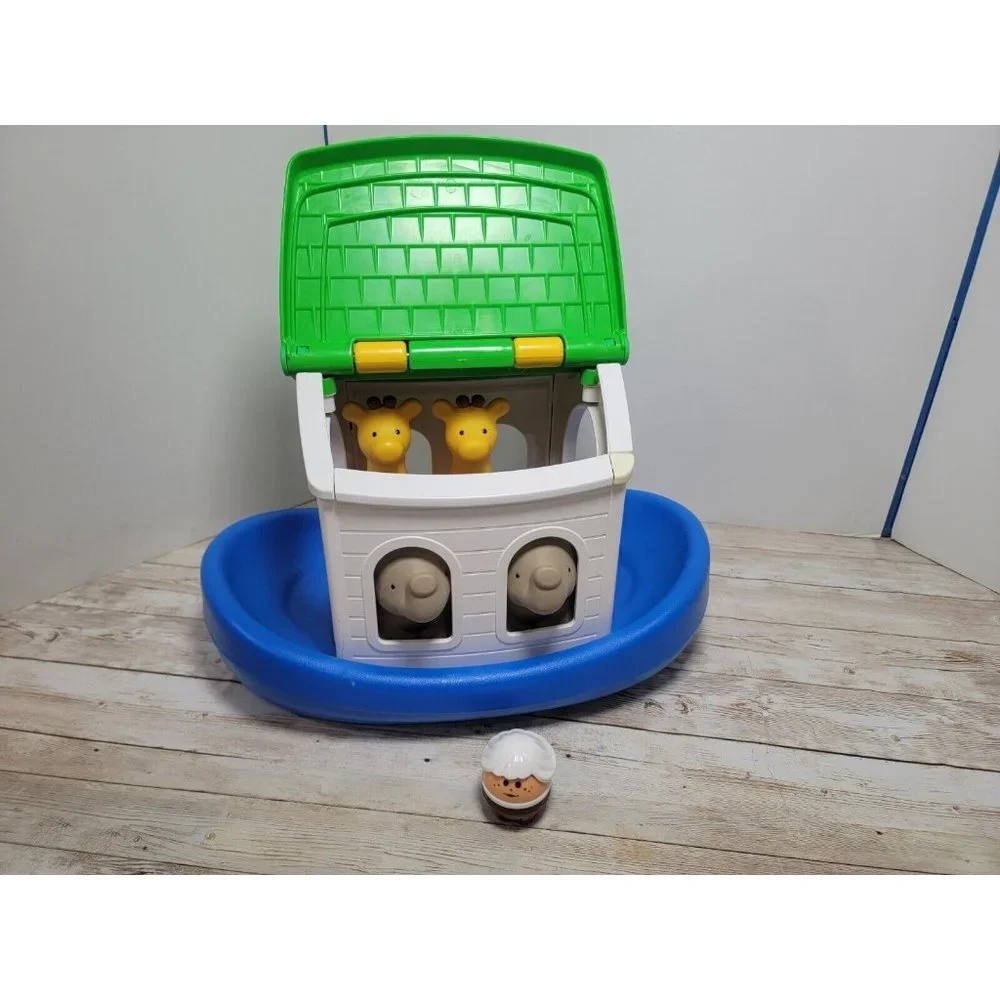 Little Tikes Noahs‎ Ark Arc Rubber Giraffes Elephants Noah Figure Bathtub Toys